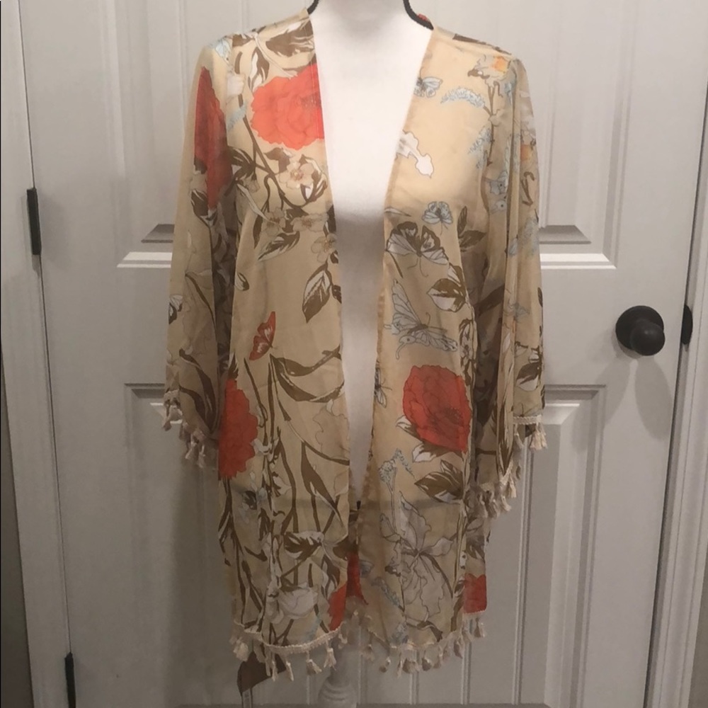 Sheer Floral Kimono